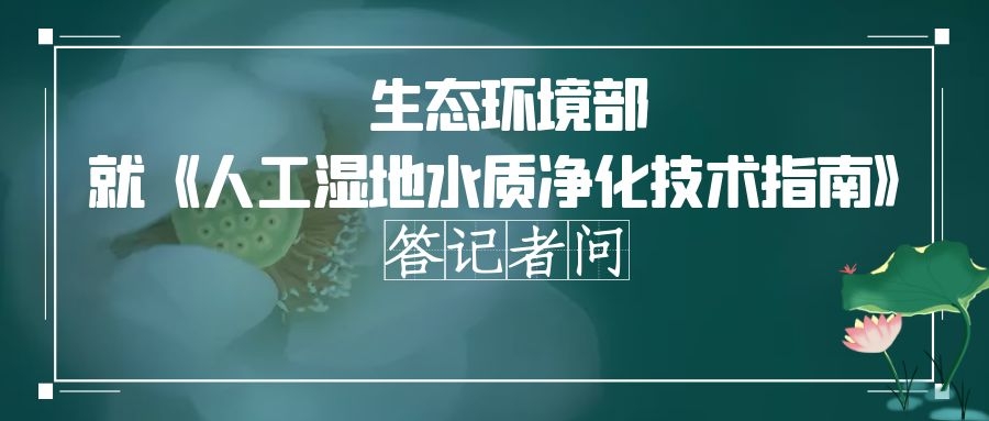 政策解读 | 稳定人工湿地水质净化效果，实现长期有效运行